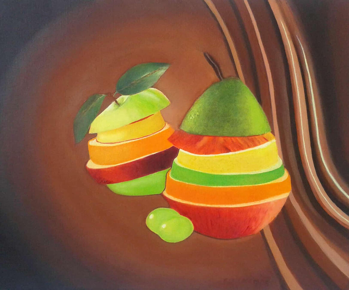 claudette camerlo peinture fruits art artiste