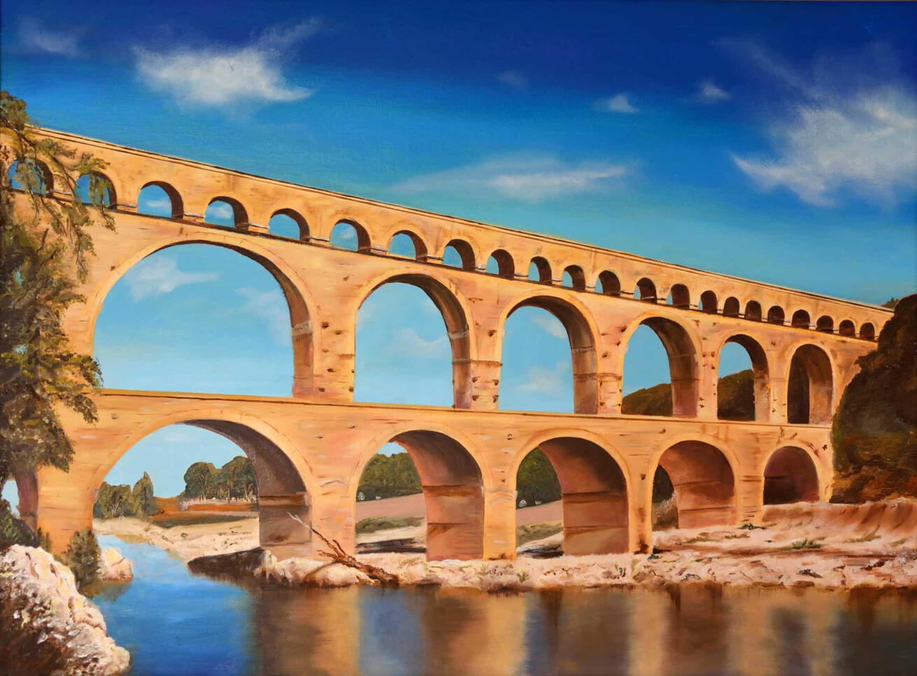 arnaud-véronique-pont-du-gard-peinture-art-artiste